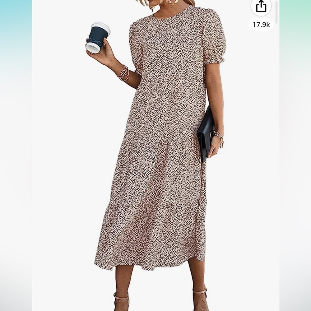 NWT women’s pullover midi, bohemian style, animal print dress.